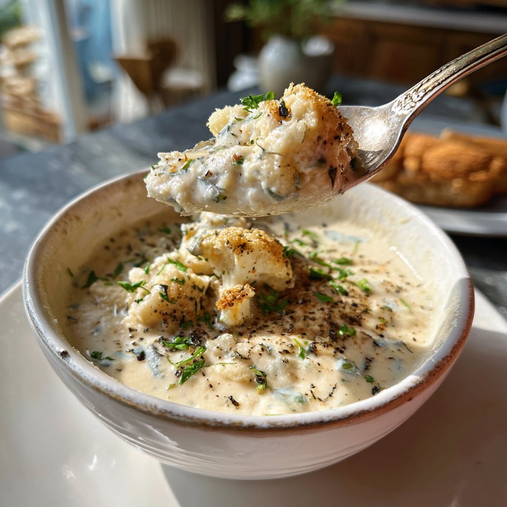 Blumenkohlsuppe cremig vegan