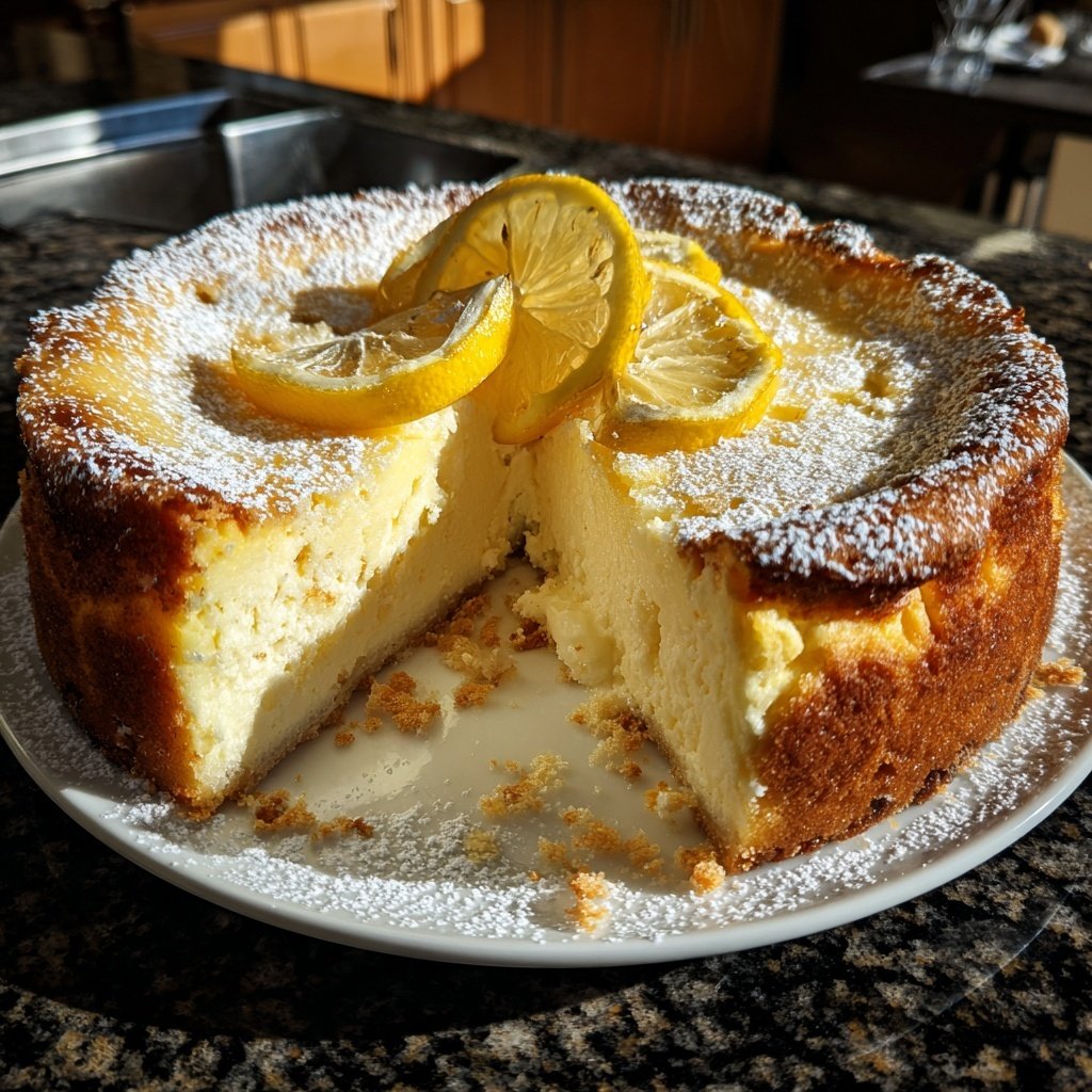Käsekuchen mit Vanille und Zitrone