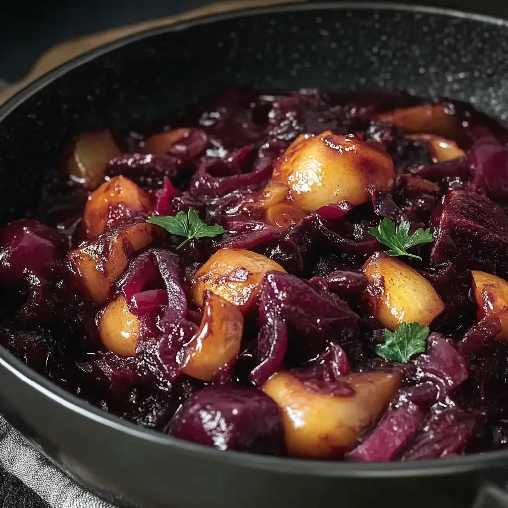 Weihnachtlich marinierter Rotkohl