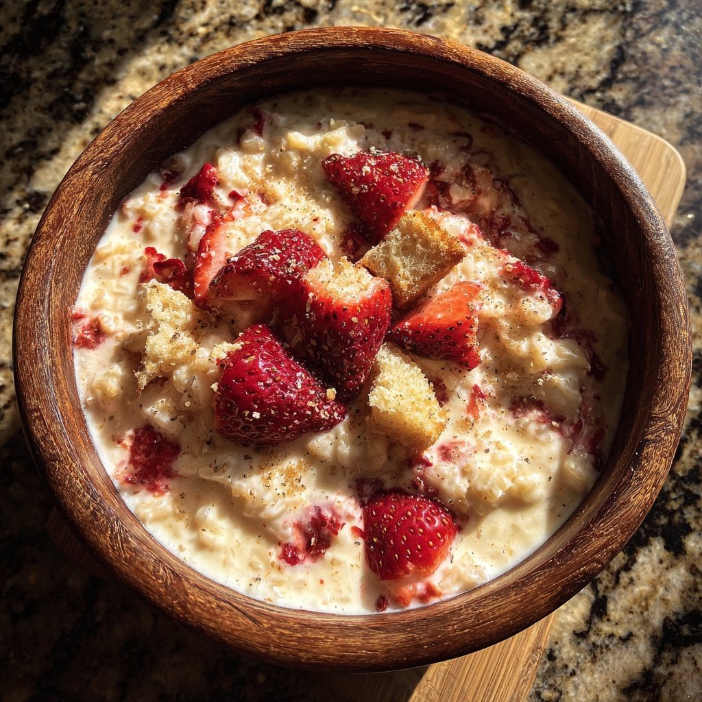 Cremiges Valentinsrisotto mit Erdbeernote