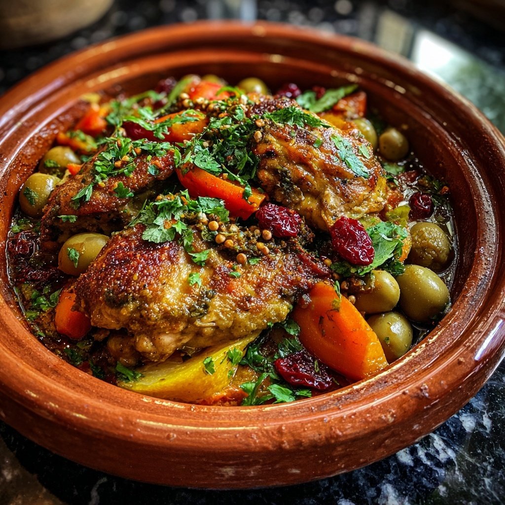 Internationale Küche Marokkanisches Hähnchen-Tagine