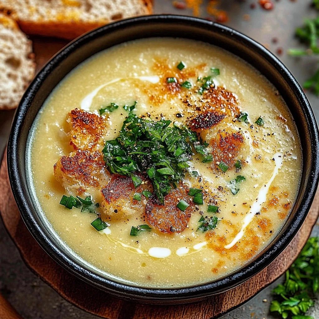 Cremige toskanische weiße Bohnensuppe