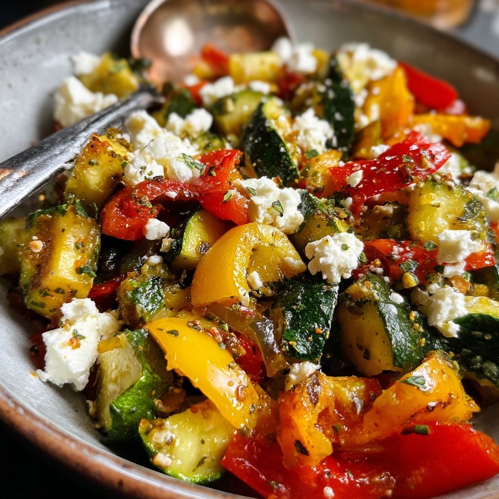 Gesund & Leicht Mediterrane Gemüsepfanne mit Feta
