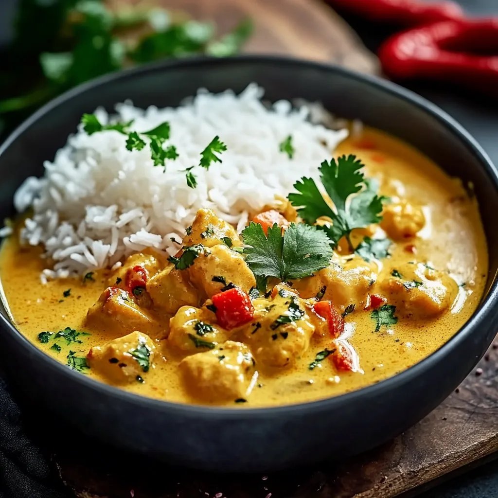 Thai Erdnuss-Curry mit Kokosmilch