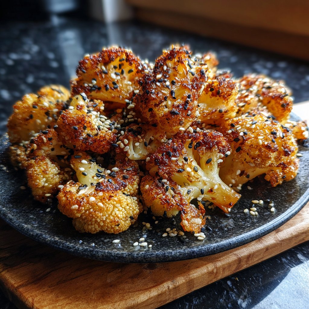 Blumenkohlpfanne mit Sesam