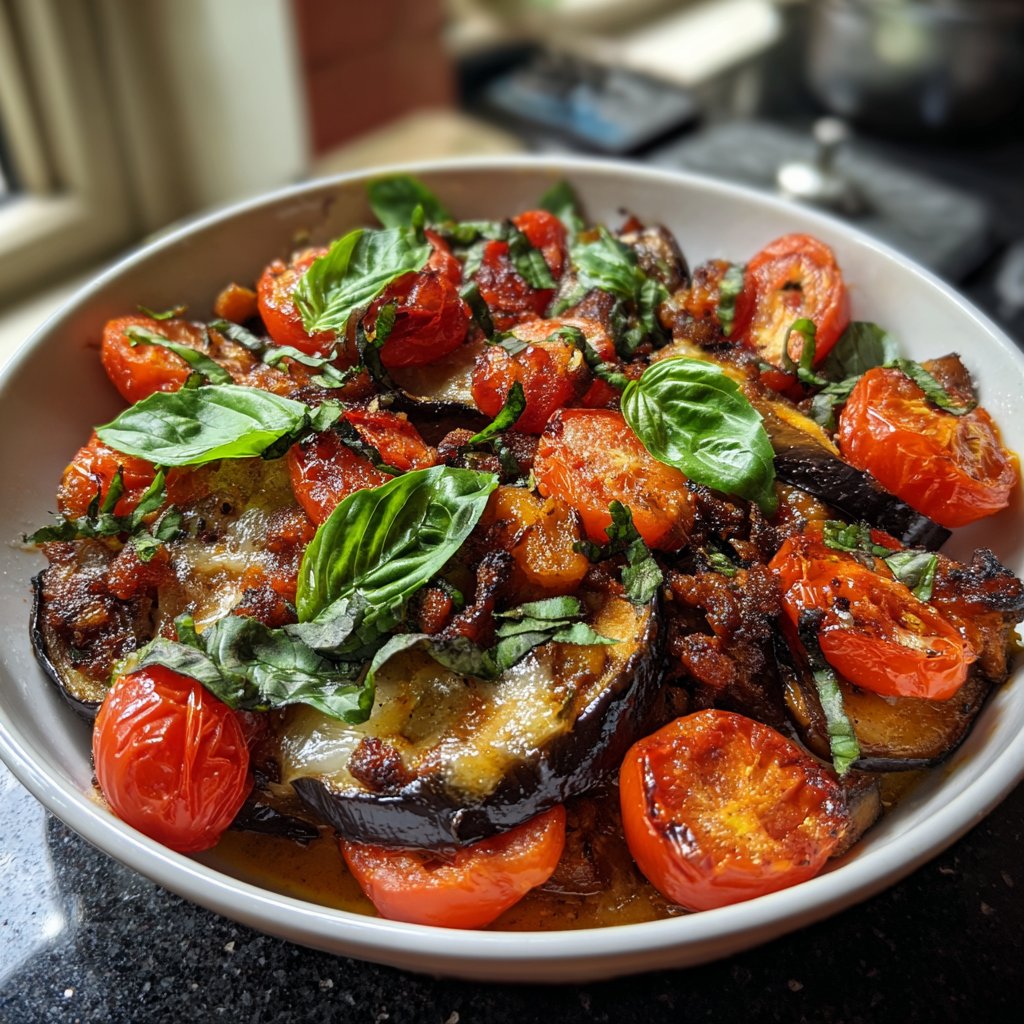 Auberginenpfanne italienisch