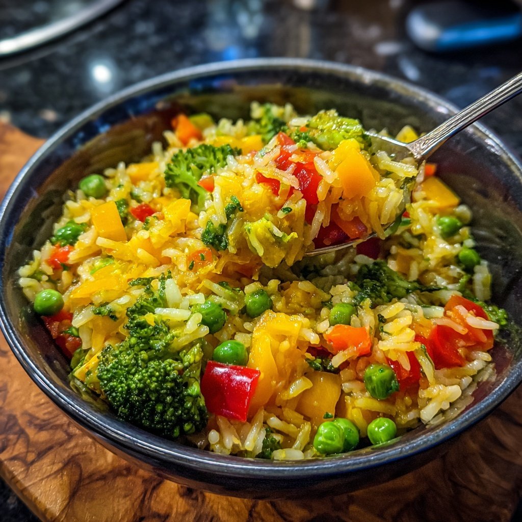 Kalorienarme Reispfanne Mit Gemüse