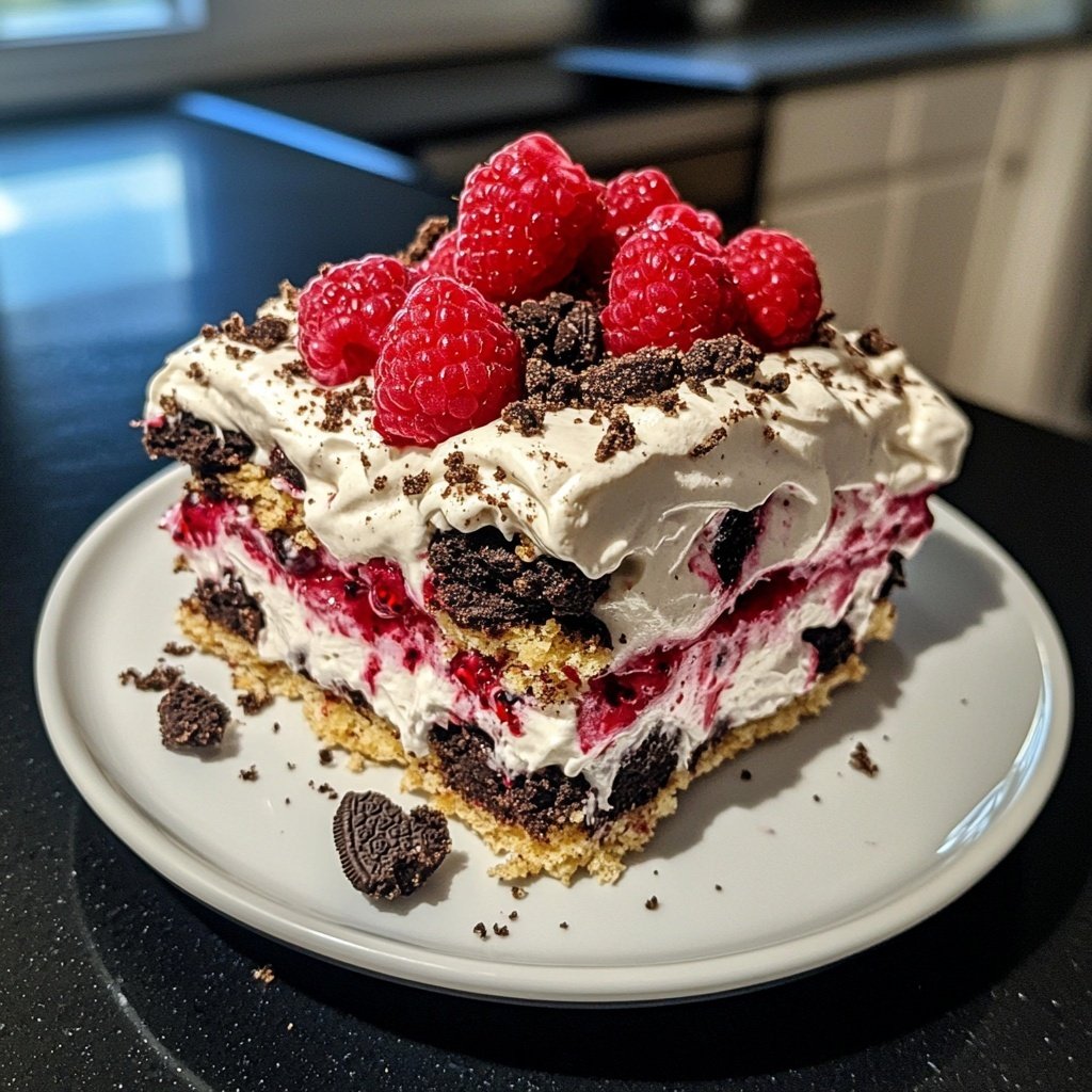 Himbeer-Oreo Nachtisch