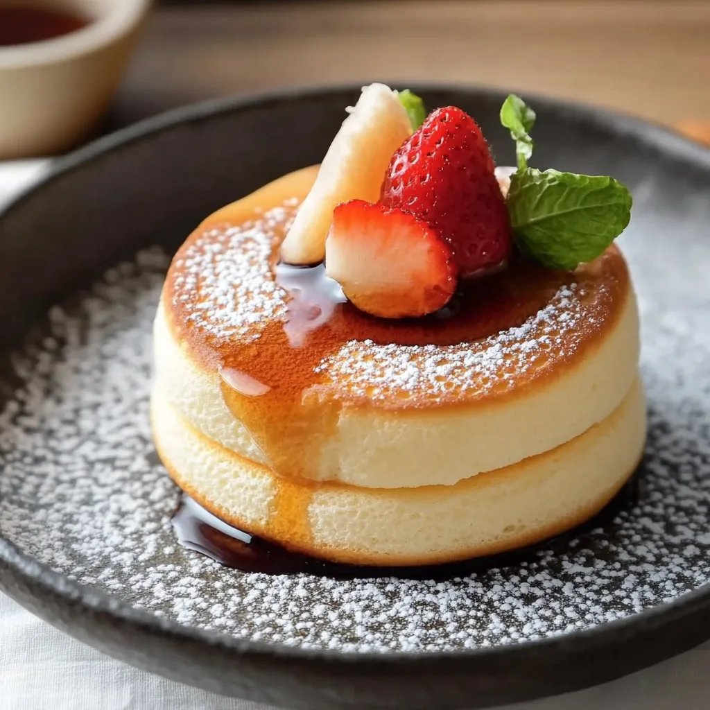 Flauschige japanische Soufflé-Pfannkuchen