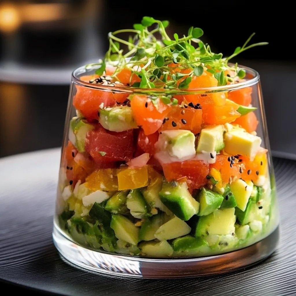 Lachs-Avocado-Tartar im Glas