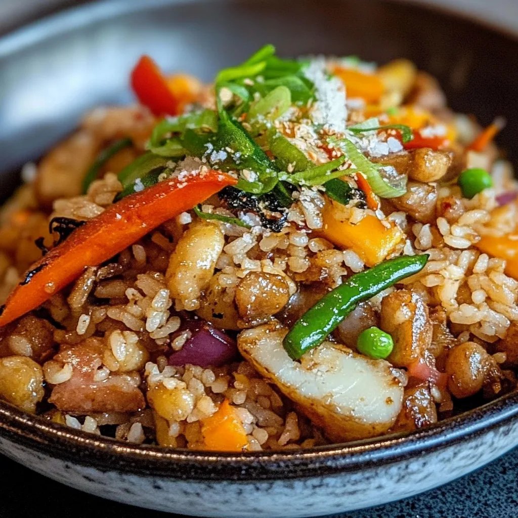 Gebratener Asia Reis mit Gemüse und Ei