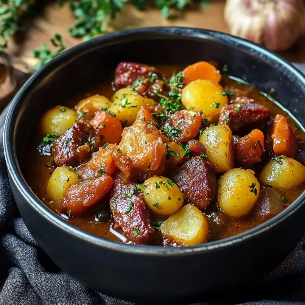 Mohren und Kartoffel Eintopf