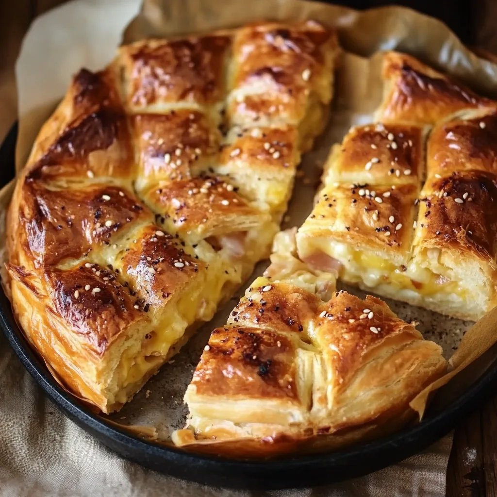 Schinken und Käse Zupfbrot