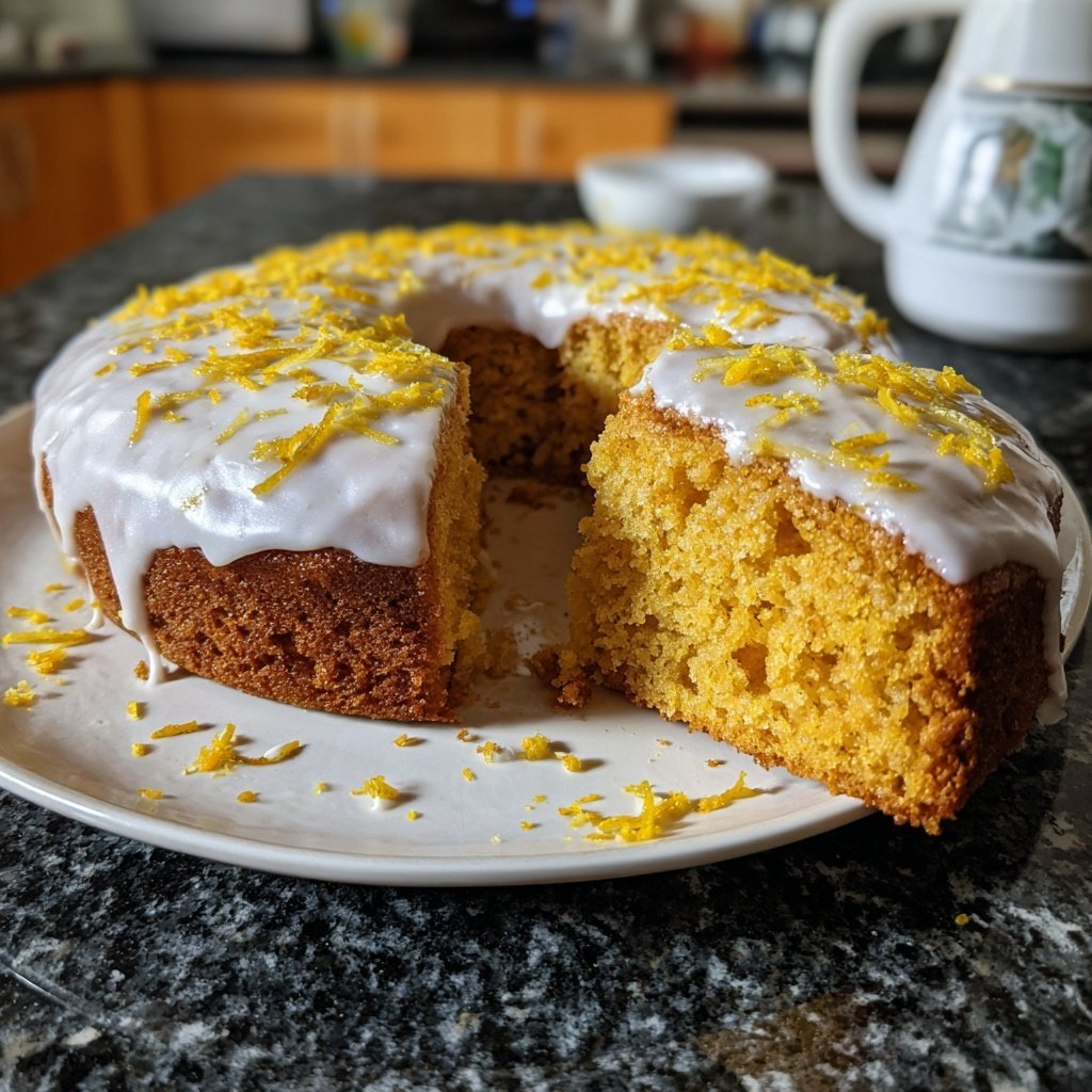 Zitronenkuchen mit Joghurtglasur